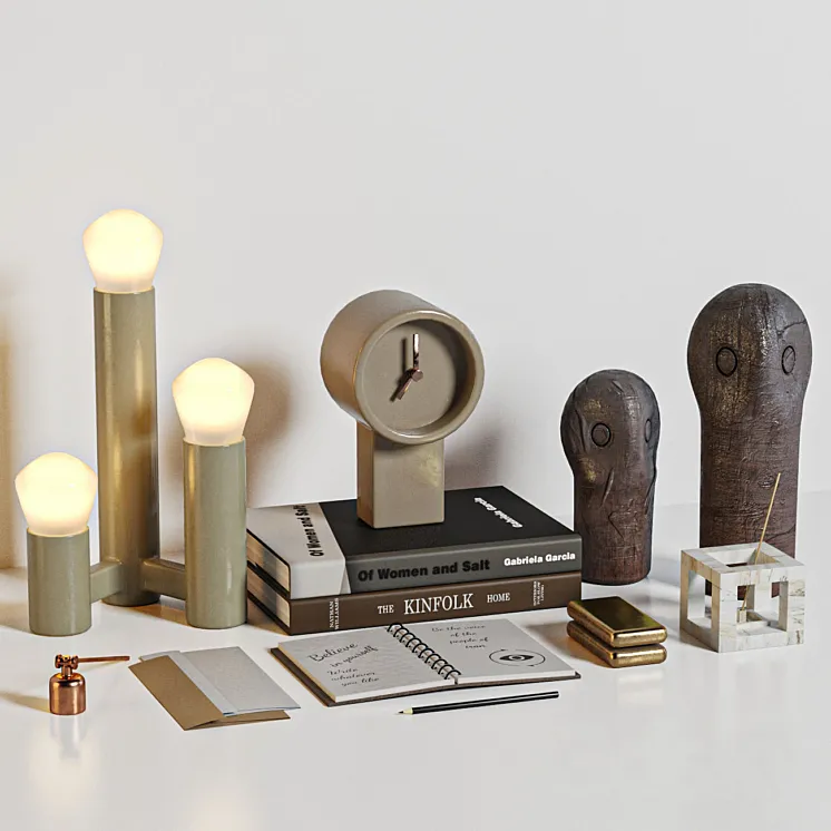 Decorative Set 15 3D Model Free Download