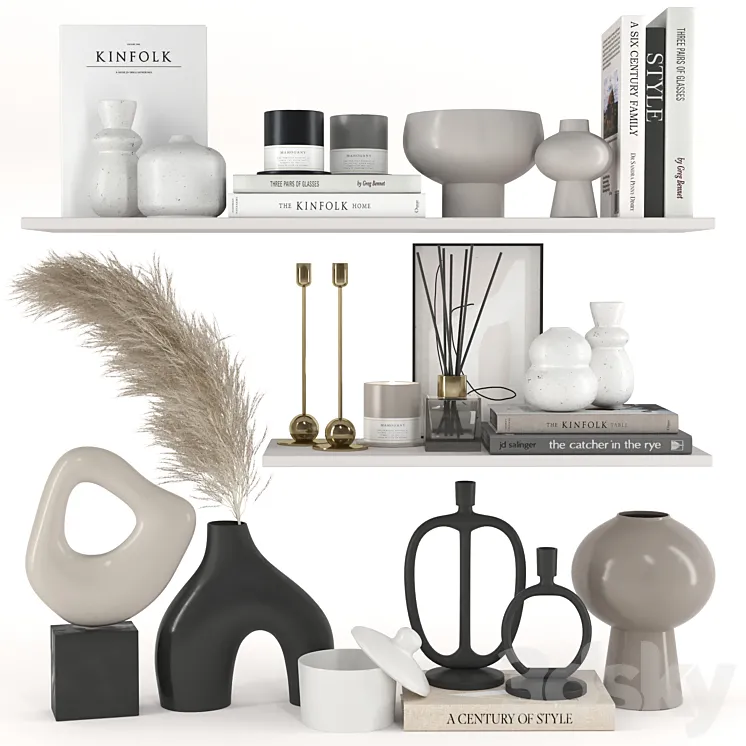 Decorative set 15 – H&M decor set 3D Model Free Download Decorative set 15 – H&M decor set 3D Model Free Download