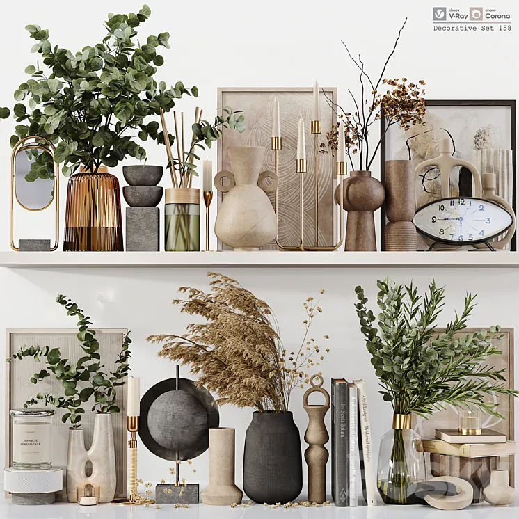 Decorative Set 158 3D Model Free Download