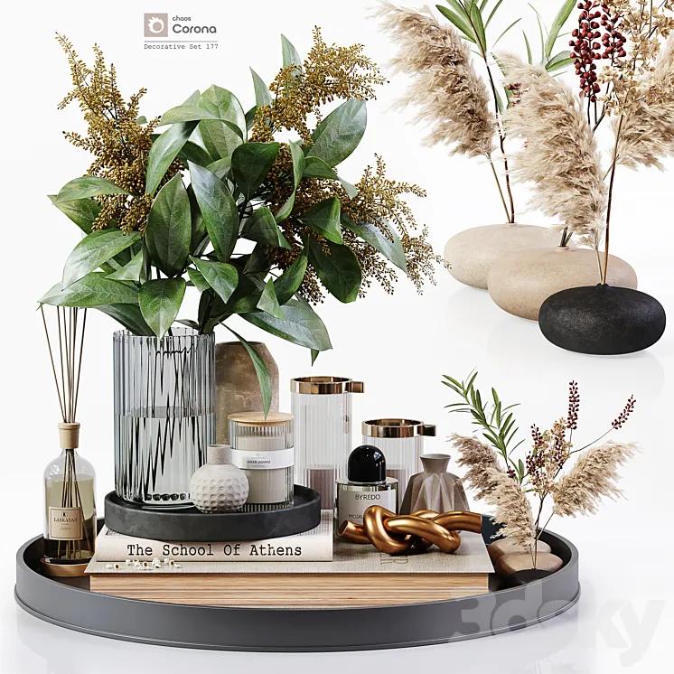 Decorative Set 177 3D Model Free Download