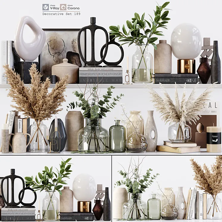 Decorative Set 189 3D Model Free Download