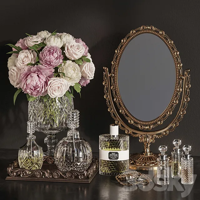 DECORATIVE SET 19 Classic Mirror decoration 3DModel