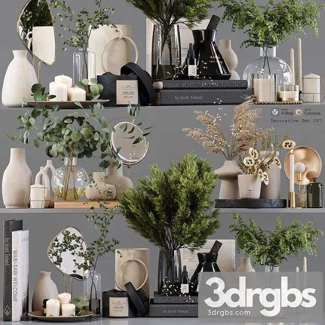 Decorative Set 197 5 3D Model Download Decorative Set 197 5 3D Model Download