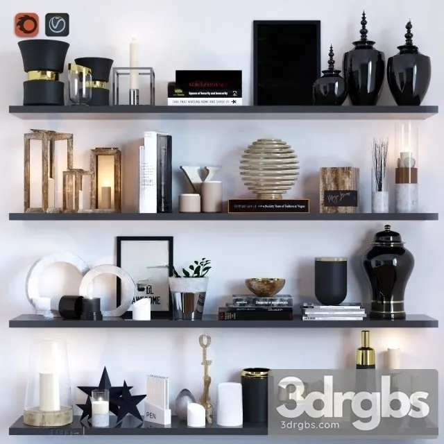 Decorative Set 20 3D Model Download Decorative Set 20 3D Model Download