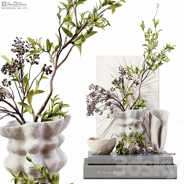 Decorative Set 211 3D Model Decorative Set 211 3D Model