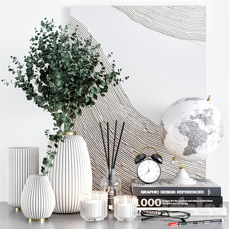 Decorative set 22 3D Model Free Download