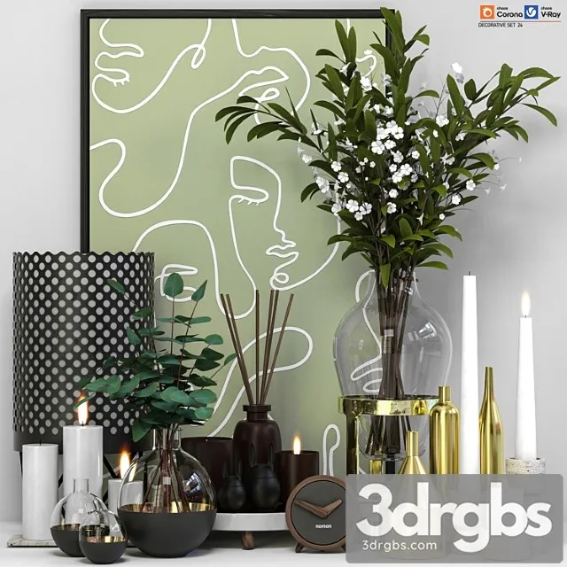 Decorative Set 24 20 3D Model Download Decorative Set 24 20 3D Model Download