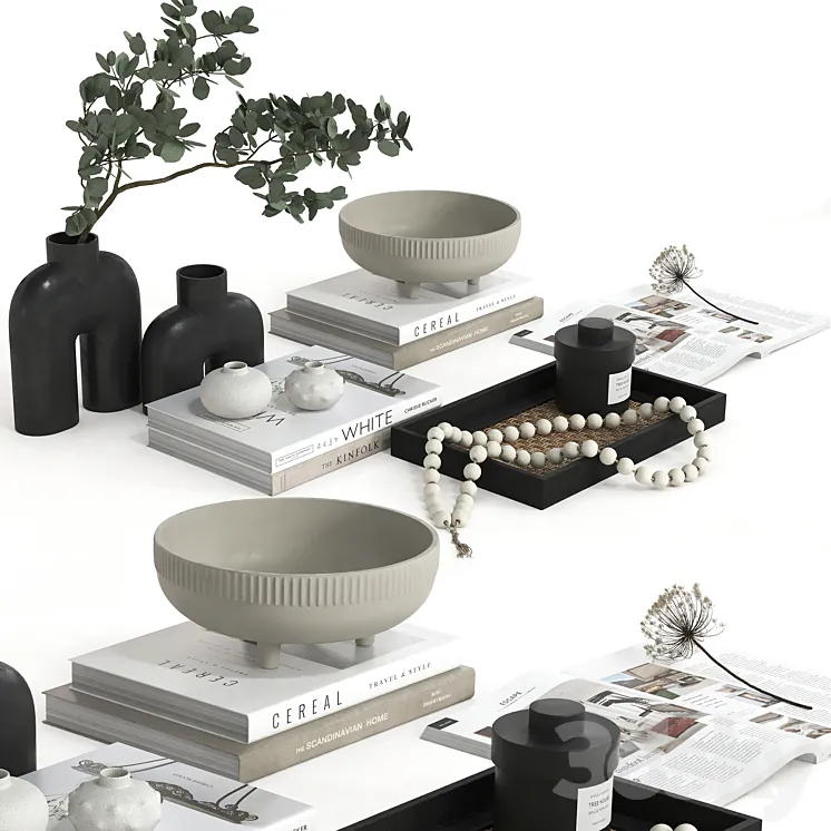 Decorative set 26 – coffee table decor set 3D Model Free Download Decorative set 26 – coffee table decor set 3D Model Free Download