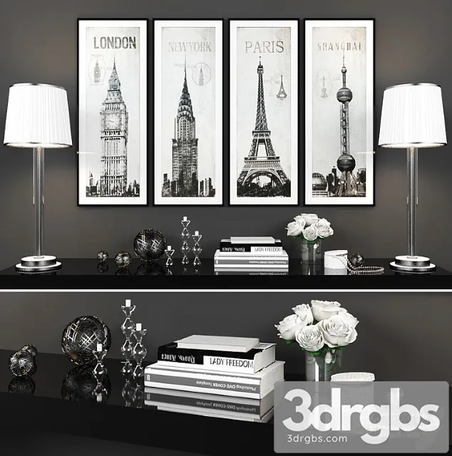 Decorative set 3 2 3D Model Download Decorative set 3 2 3D Model Download