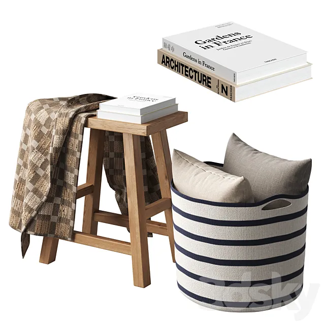 Decorative set 3 by ZARA HOME 3D Model