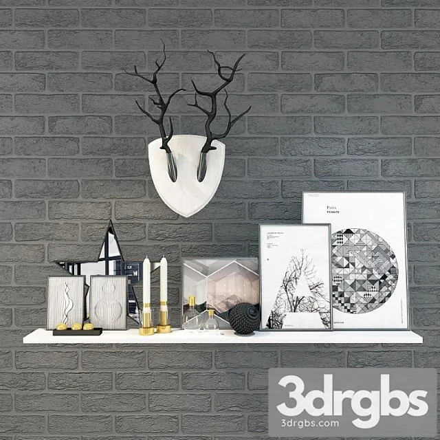 Decorative Set 318 3D Model Download Decorative Set 318 3D Model Download