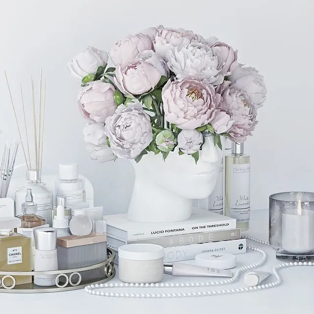 Decorative set 33 (with flowers) 3D Model