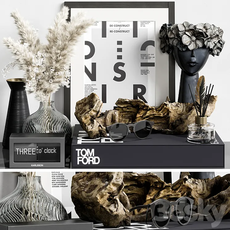 Decorative set 36 3D Model Free Download