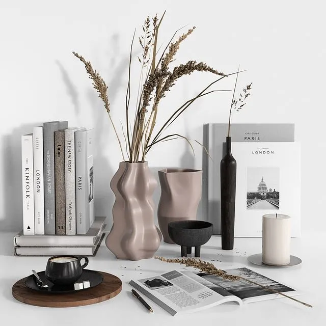 Decorative Set 36 (with vases) 3D Model