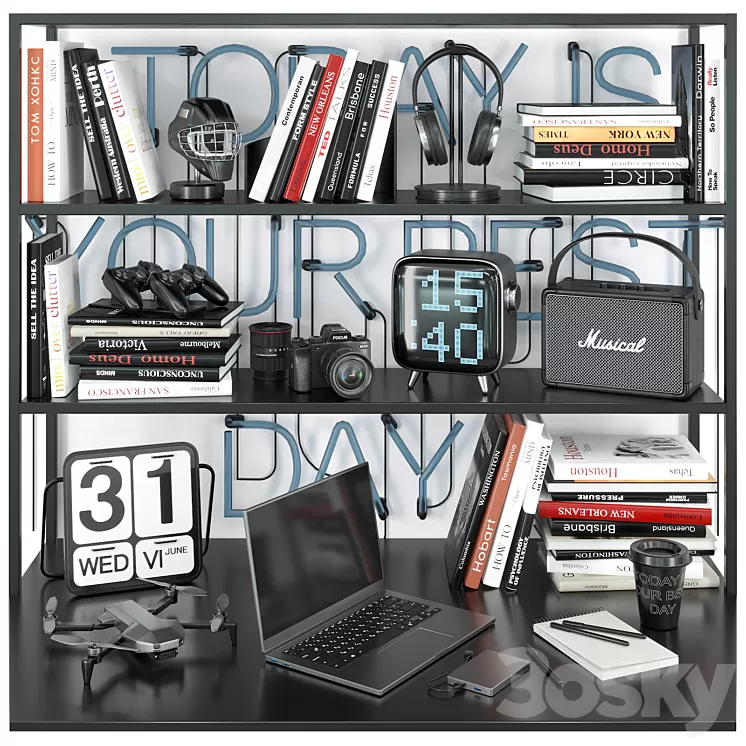 decorative set 3D Model Free Download