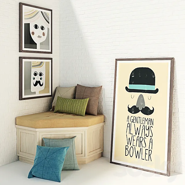 Decorative set 3D Model Decorative set 3D Model