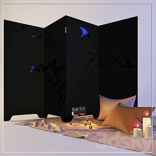 Decorative set 3D Model Decorative set 3D Model