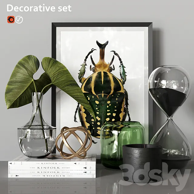 Decorative set 3D Model Decorative set 3D Model