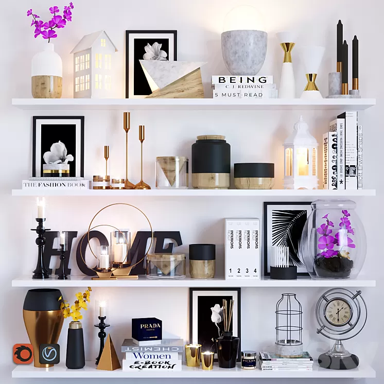 Decorative set 3D Model