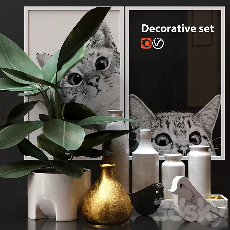 Decorative set 3D Model