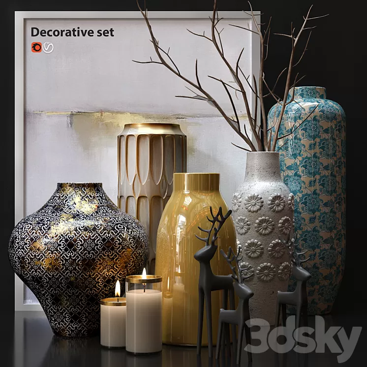 Decorative set 3D Model