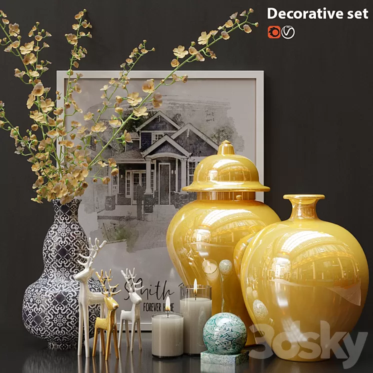 Decorative set 3D Model
