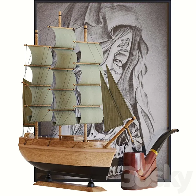 Decorative set 3DModel Decorative set 3DModel