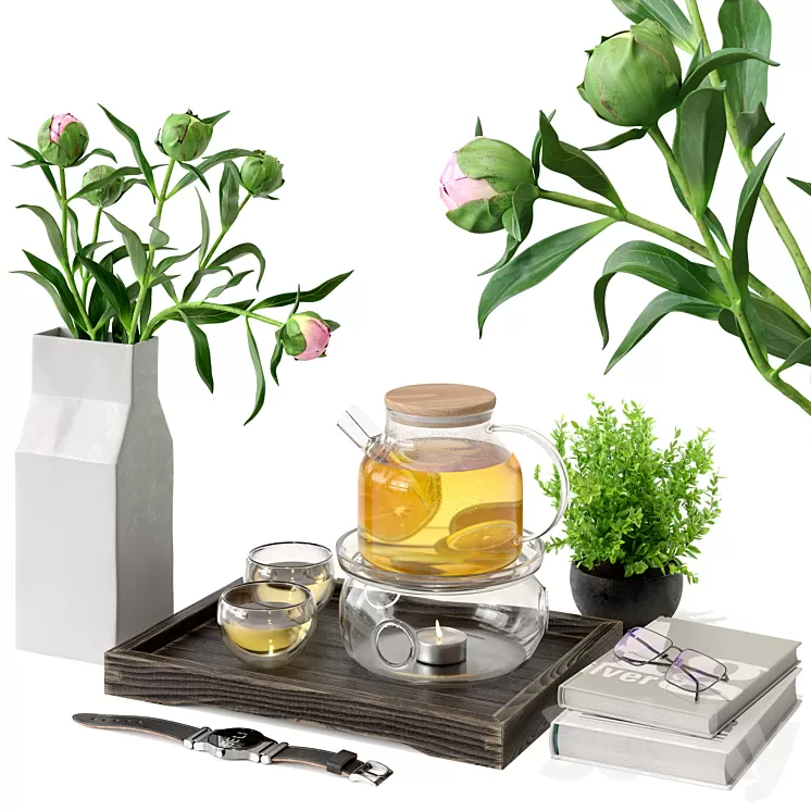 Decorative set 4 3D Model Free Download