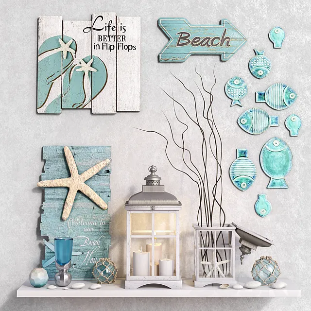 Decorative set 4 3DModel