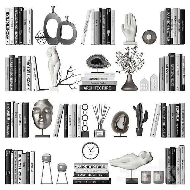 Decorative set 4 3DModel