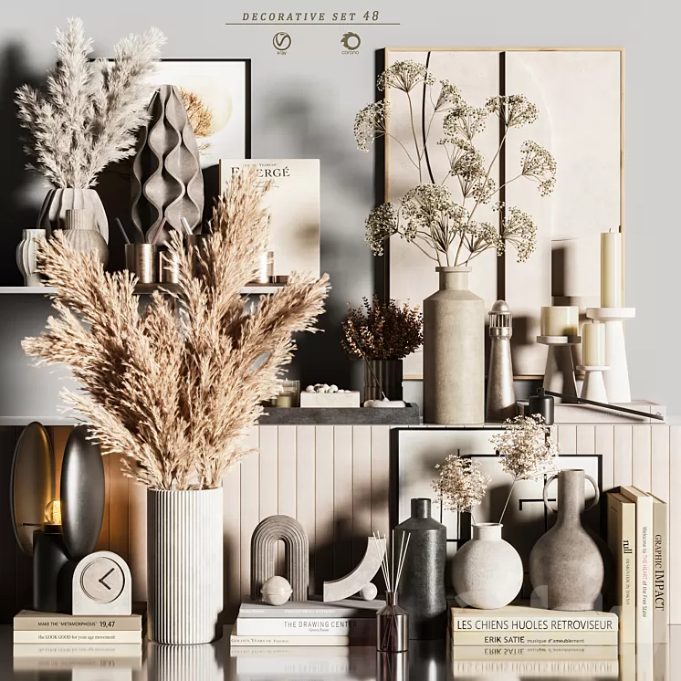 decorative set 48 3D Model Free Download