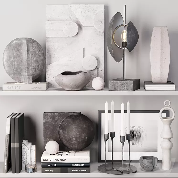 Decorative set 5 3D Model Free Download