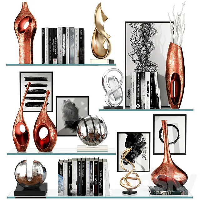 Decorative set 50 3DModel