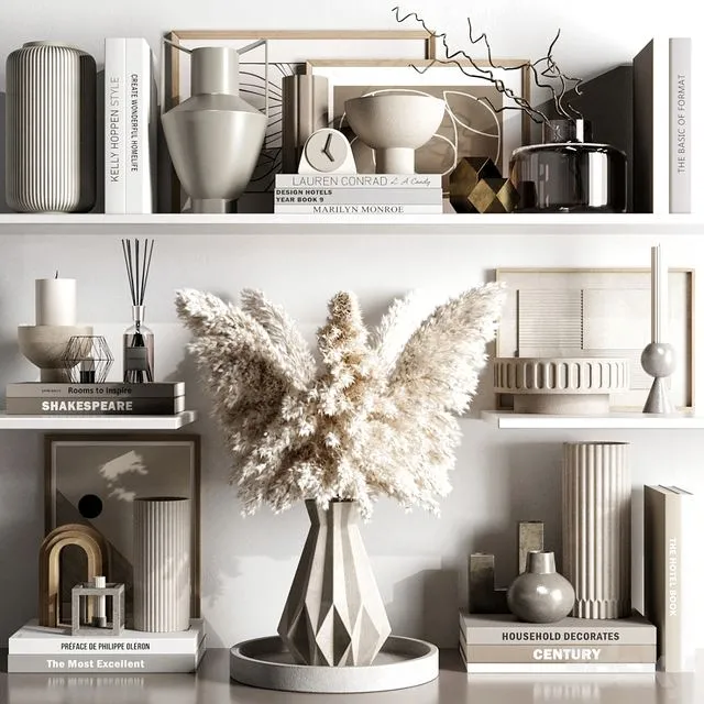 Decorative set 60 (with pampas) 3D Model