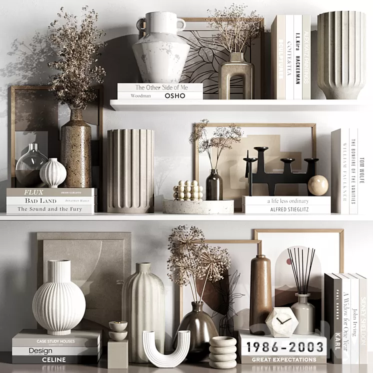 Decorative set 65 3D Model Free Download