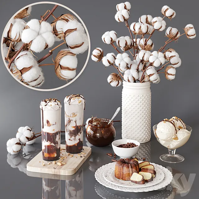 Decorative set 9 3DModel