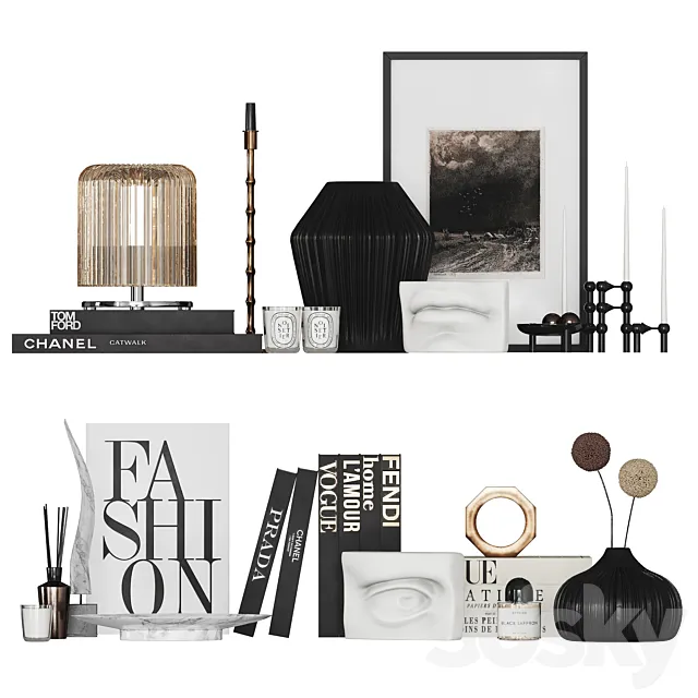 Decorative set 9 3DModel