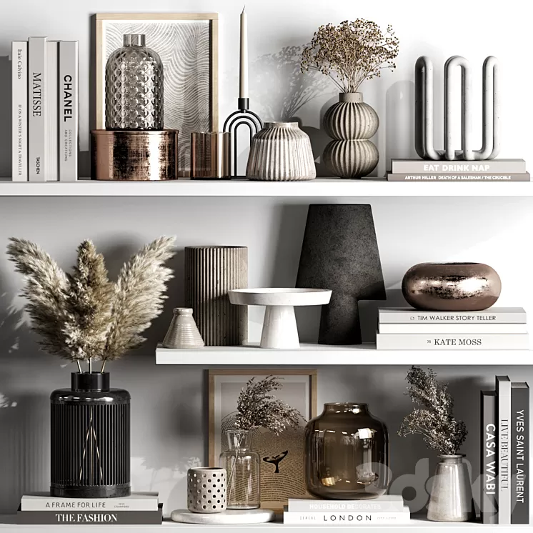 Decorative set 91 3D Model Free Download