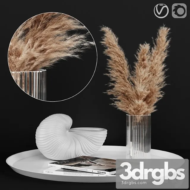 Decorative set A decoratively artificial pampas flower 3D Model Download Decorative set A decoratively artificial pampas flower 3D Model Download