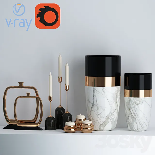 Decorative set A1 3D Model