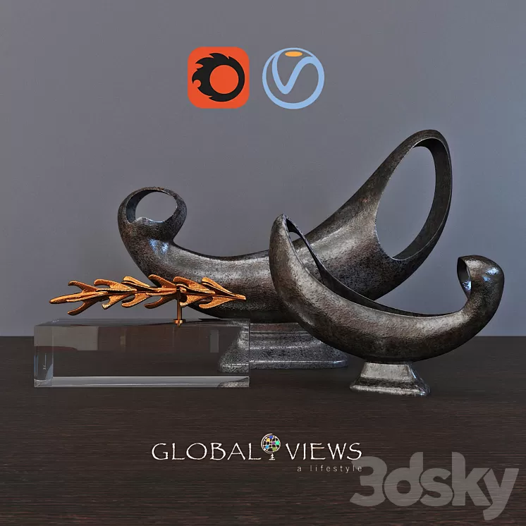 Decorative set Alcobaca Compote 3D Model