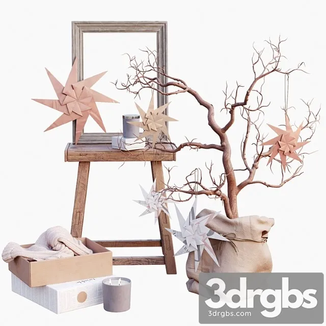 Decorative set Ave christmas orange 3D Model Download Decorative set Ave christmas orange 3D Model Download