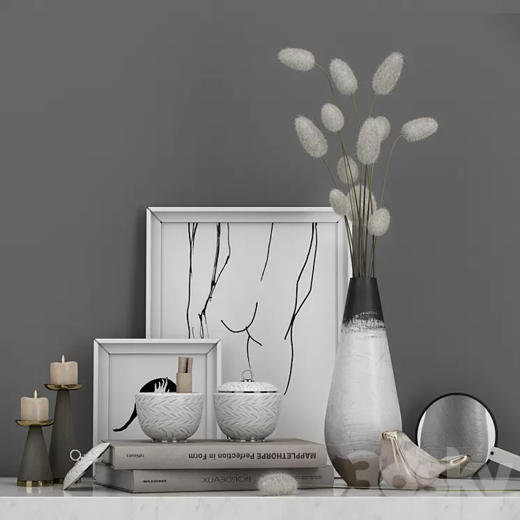 Decorative set B1 3D Model