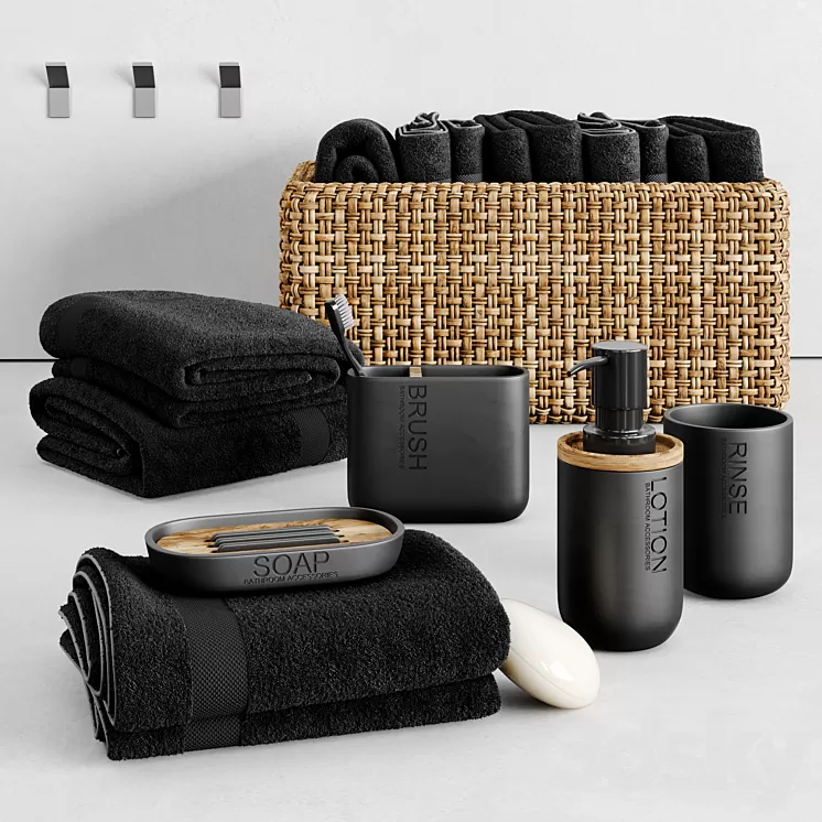 Decorative set Bathroom 3D Model Free Download Decorative set Bathroom 3D Model Free Download