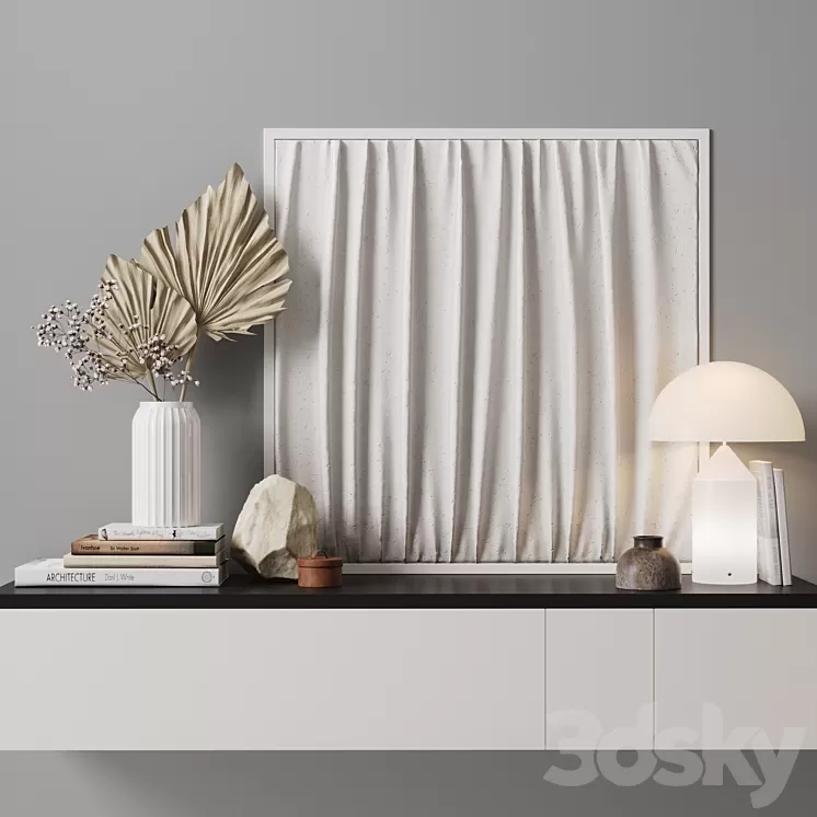 Decorative Set Beige 3D Model