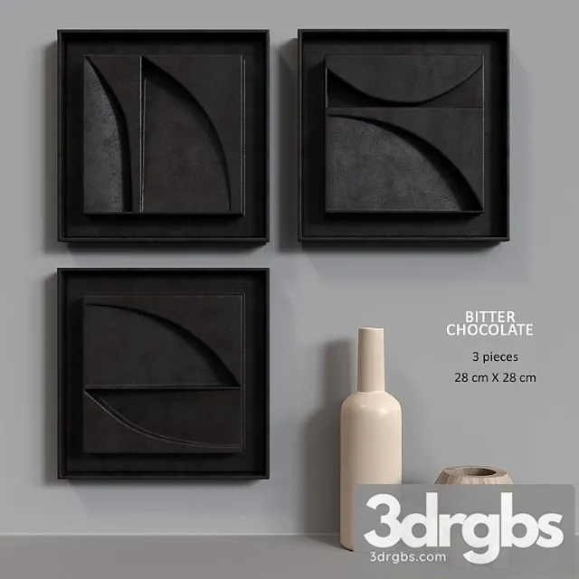 Decorative set bitter chocolate Decorative set bitter chocolate