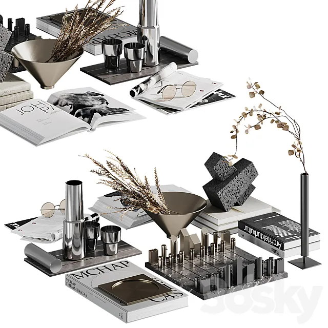 Decorative set Black 3D Model Decorative set Black 3D Model