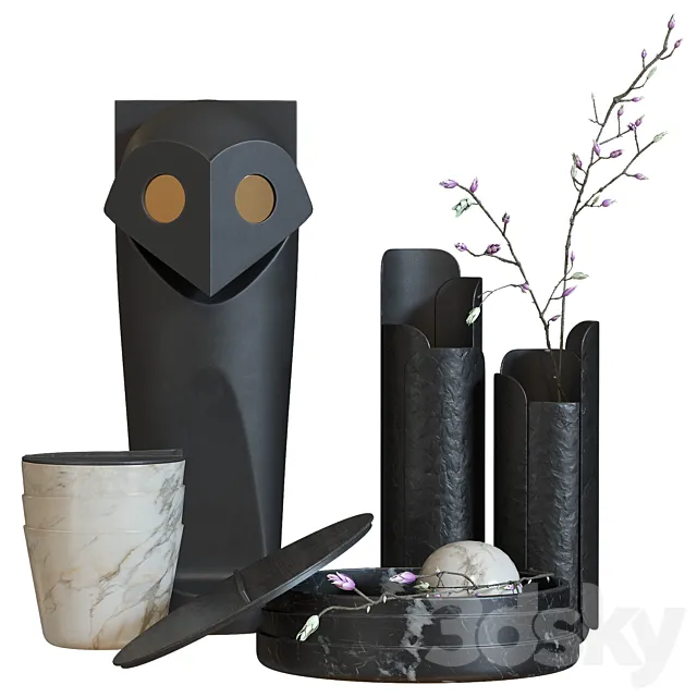Decorative Set Black edition 3D Model