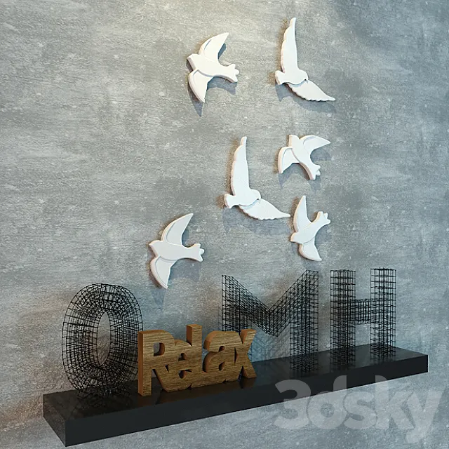 Decorative set Bo Concept 3DModel Decorative set Bo Concept 3DModel