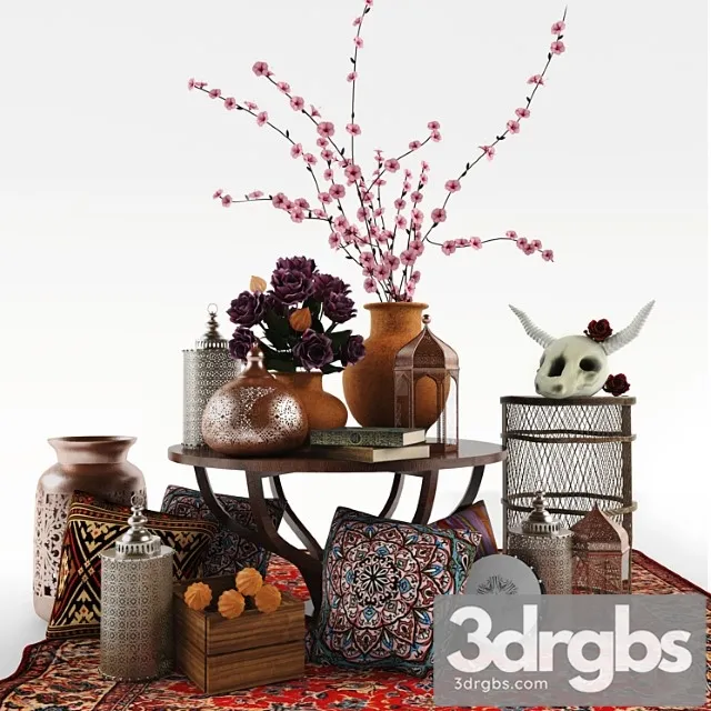 Decorative set Boho set 3D Model Download Decorative set Boho set 3D Model Download